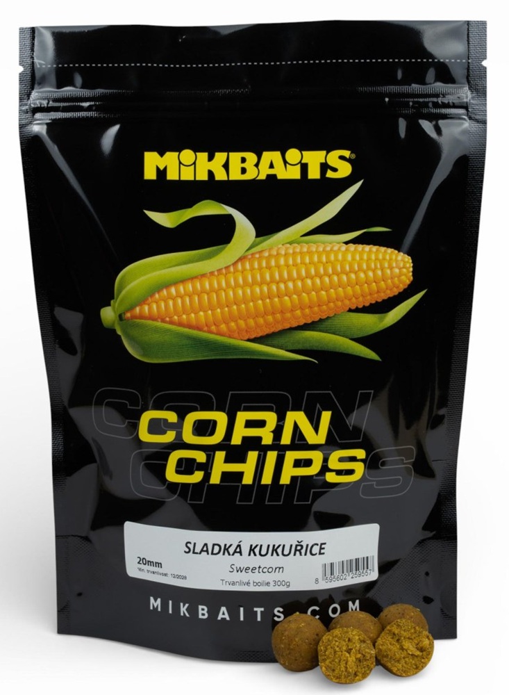 Mikbaits boilie corn chips sladká kukuřice - 300 g 30 mm