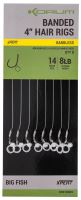 Korum Návazec Banded Hair Rigs Barbless 8 ks Délka 4&quot;