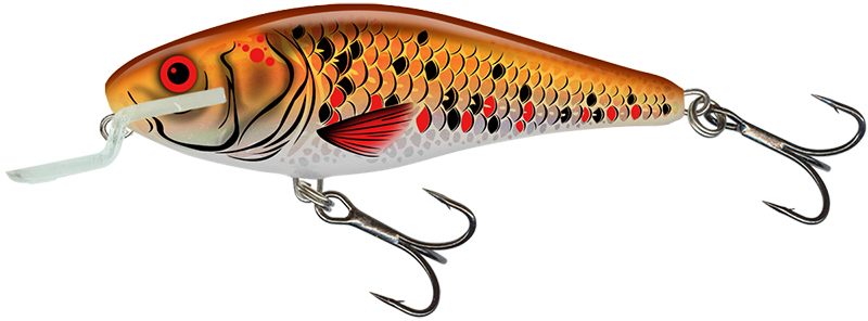 Levně Salmo wobler executor shallow runner holographic golden back - 12 cm