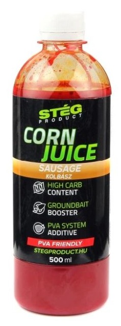Levně Stég booster corn juice 500 ml - sausage