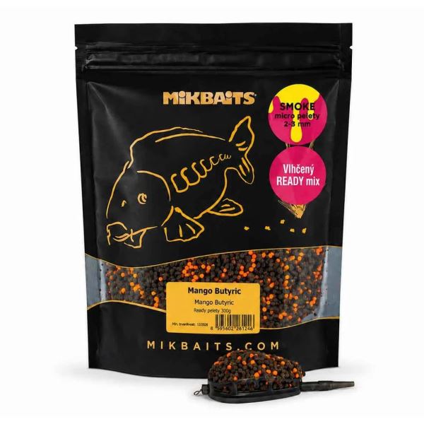 Mikbaits Pelety Smoke Ready Vlhčené Pelety 300 g 2-3 mm