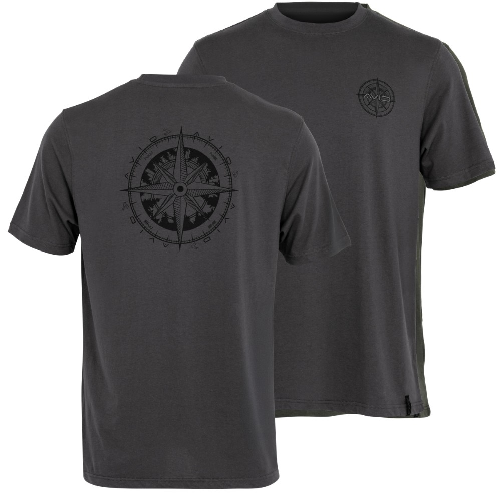 Avid carp tričko bearing t-shirt grey - m