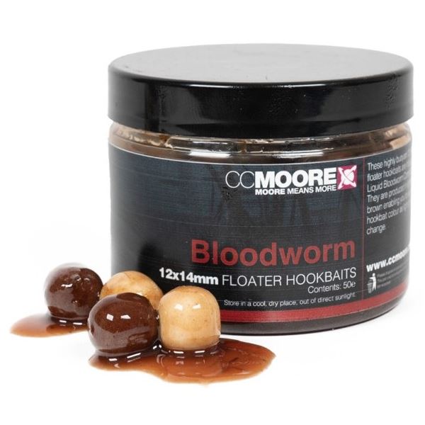 CC Moore Pop Up Pelety v Dipu Bloodworm Floater Hookbaits 12x14 mm 50 ks