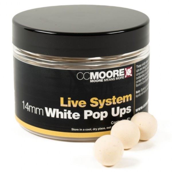 CC Moore Plovoucí Boilie Live System Bílé Pop Up Extra Plovoucí