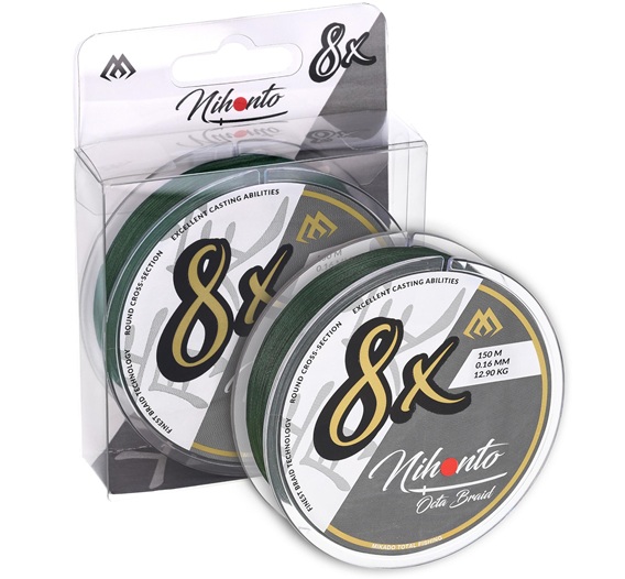 Levně Mikado splétaná šňůra nihonto octa braid zelená 150 m - 0,12 mm 8,9 kg