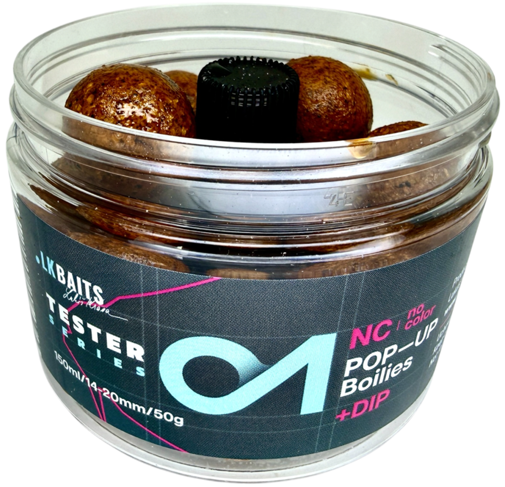 Levně Lk baits plovoucí boilies pop up nc tester series_01 pure signal 14-20 mm 150 ml
