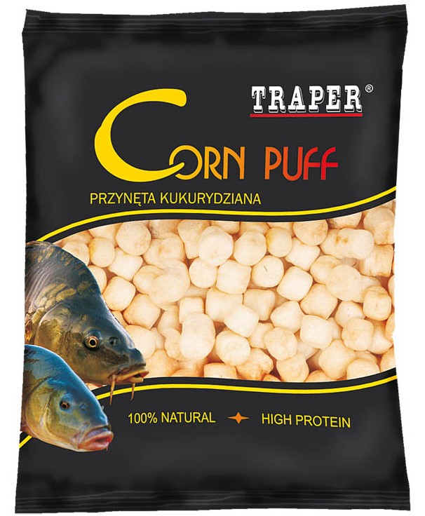 Levně Traper pufovaná kukuřice corn puff med 20 g - 4 mm