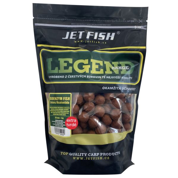 Jet Fish Extra Tvrdé Boilie Legend Range Bioenzym Fish 250 g
