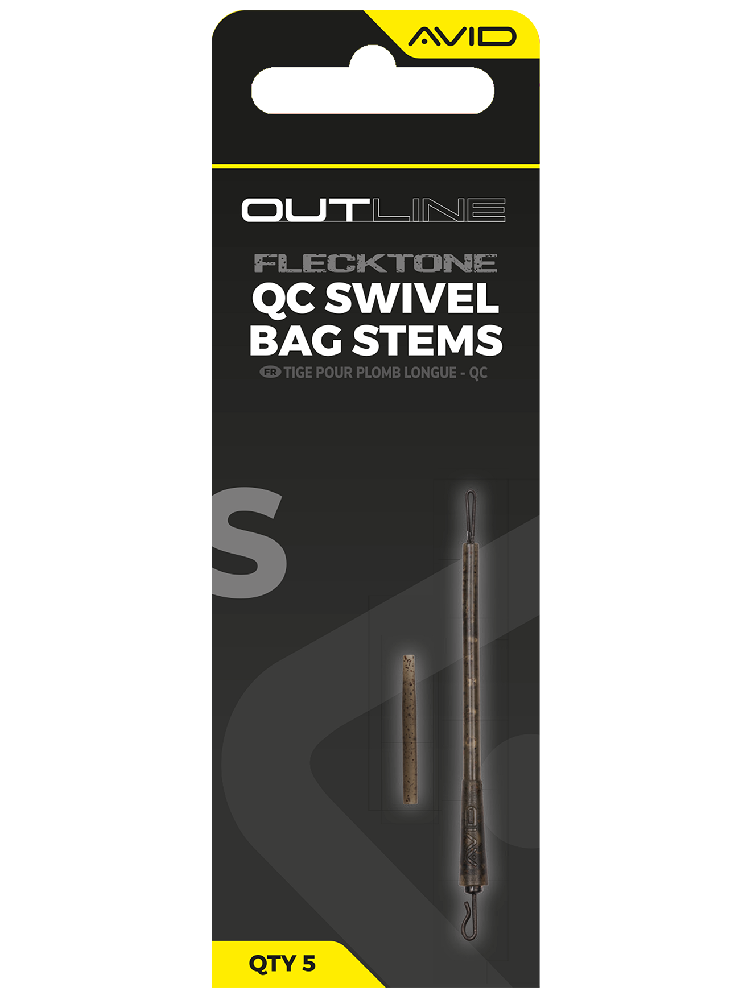 Levně Avid carp montáž outline flecktone qc swivel bag stems - short