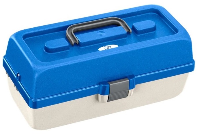Levně Plastica panaro rybářský kufřík 118/ 2-patrový bílo-modrý