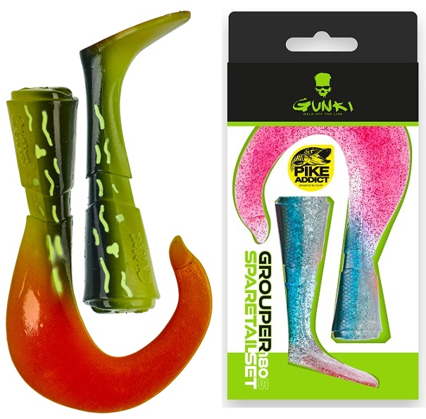 Levně Gunki náhradní ocásky grouper s burning pike 18 cm