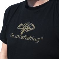 Giants Fishing Tričko Pánské Černé Camo Logo (2)