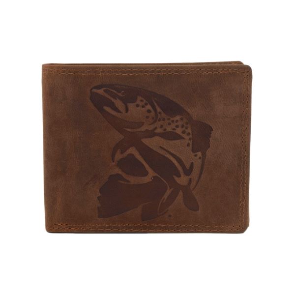 Mercucio Peněženka Světlehnědá Embos Pstruh