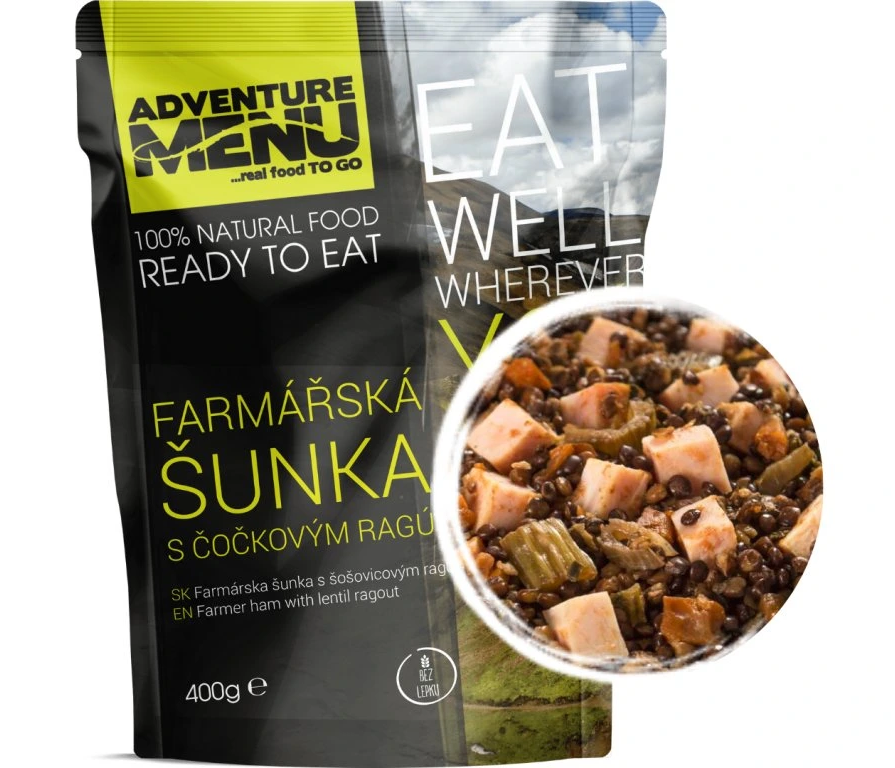 Levně Adventure menu farmářská šunka s čočkovým ragů