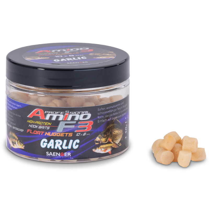 Saenger plovoucí nugetky amino f-3 mini 8x6 mm 50 g - česnek
