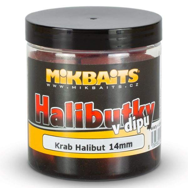 Mikbaits chytací halibutky v dipu 14 mm 250 ml