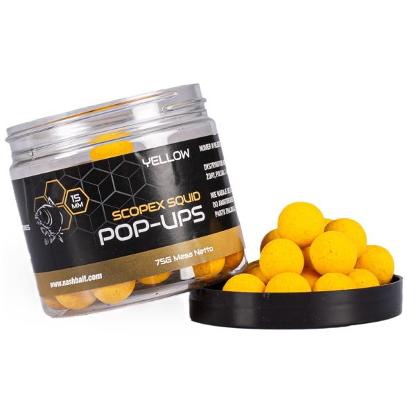 Nash Plovoucí Boilie Pop Ups Scopex Squid Yellow 75 g