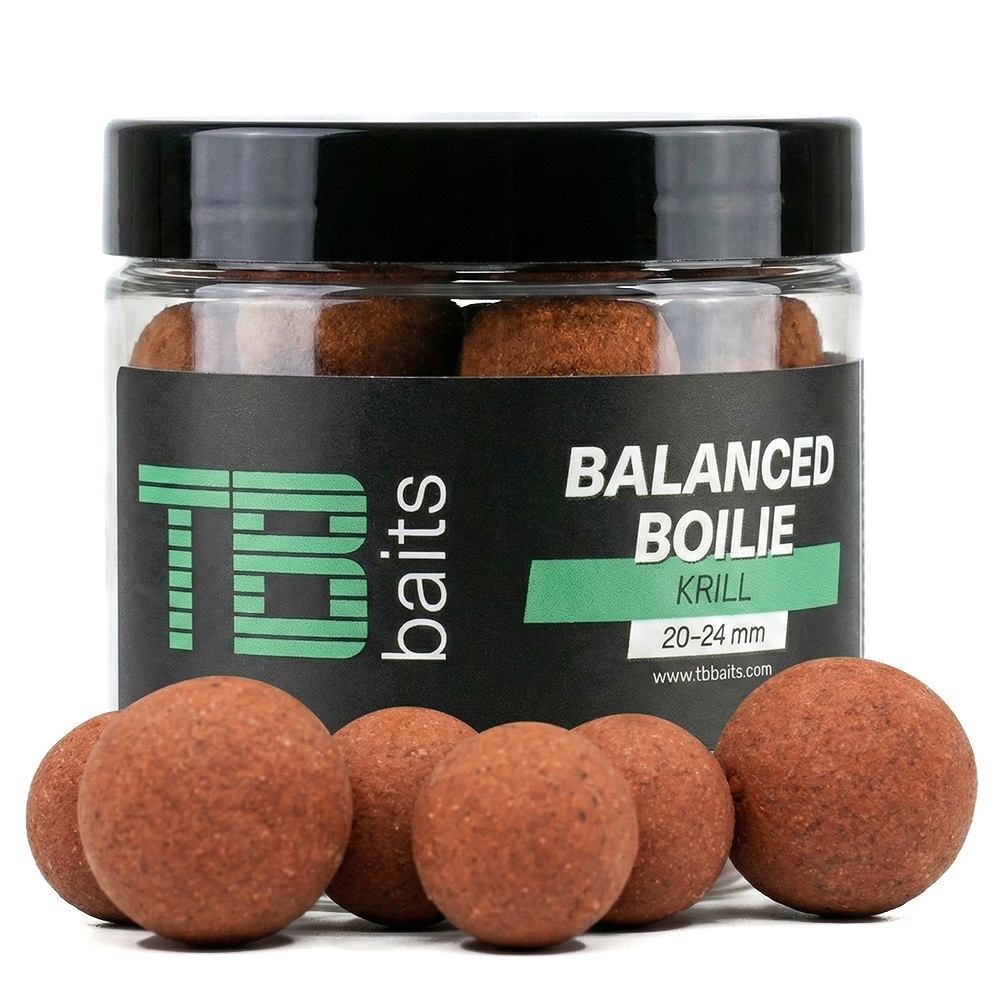 Levně Tb baits vyvážené boilie balanced + atraktor krill 100 g 20-24 mm