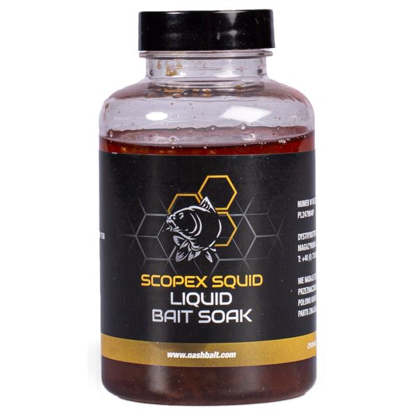 Nash Dip Liquid Bait Soak Scopex Squid 250 ml