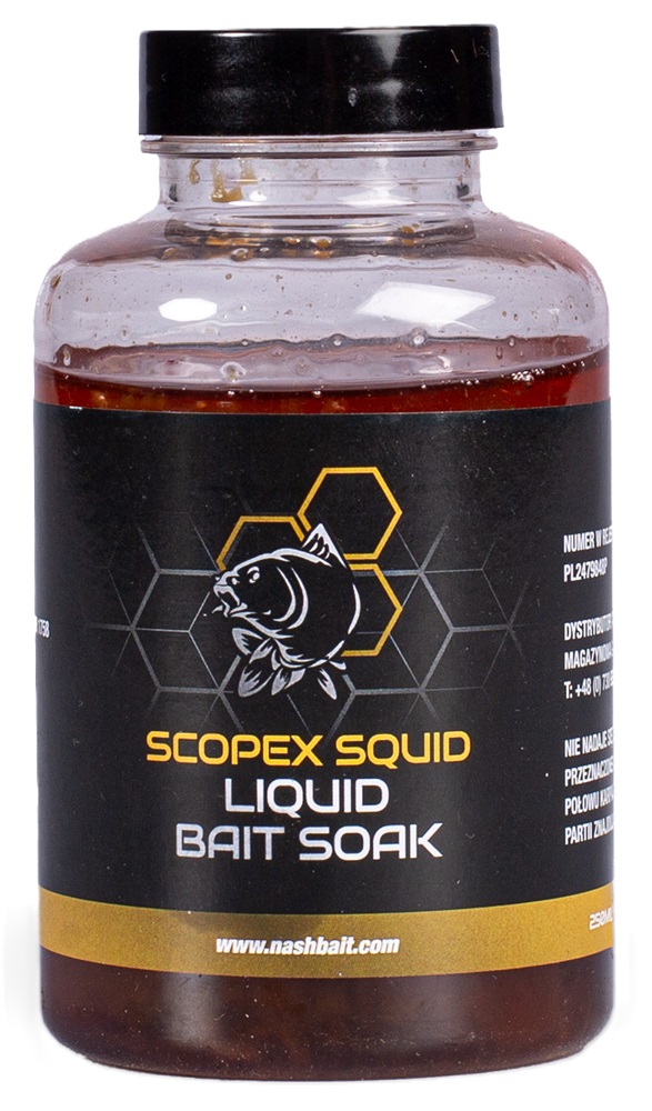 Levně Nash dip liquid bait soak scopex squid 250 ml