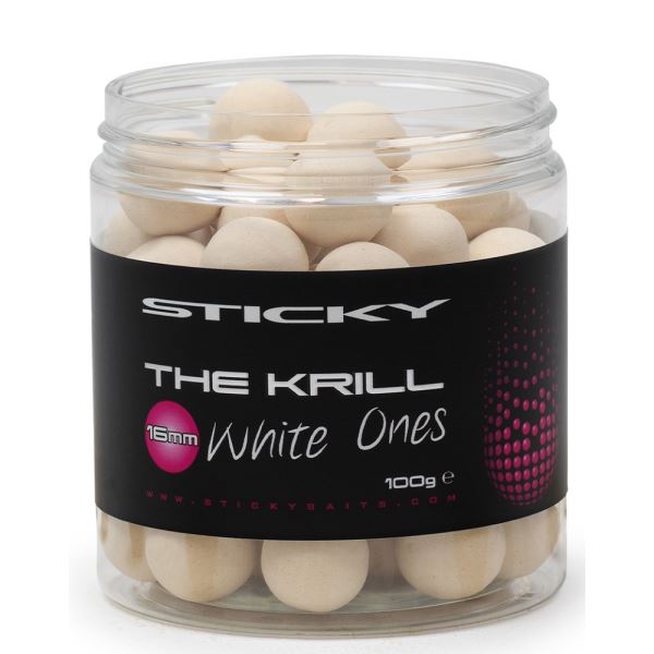 Sticky Baits Neutrálně Vyvážené Boilie The Krill Wafters White Ones 130 g 16 mm