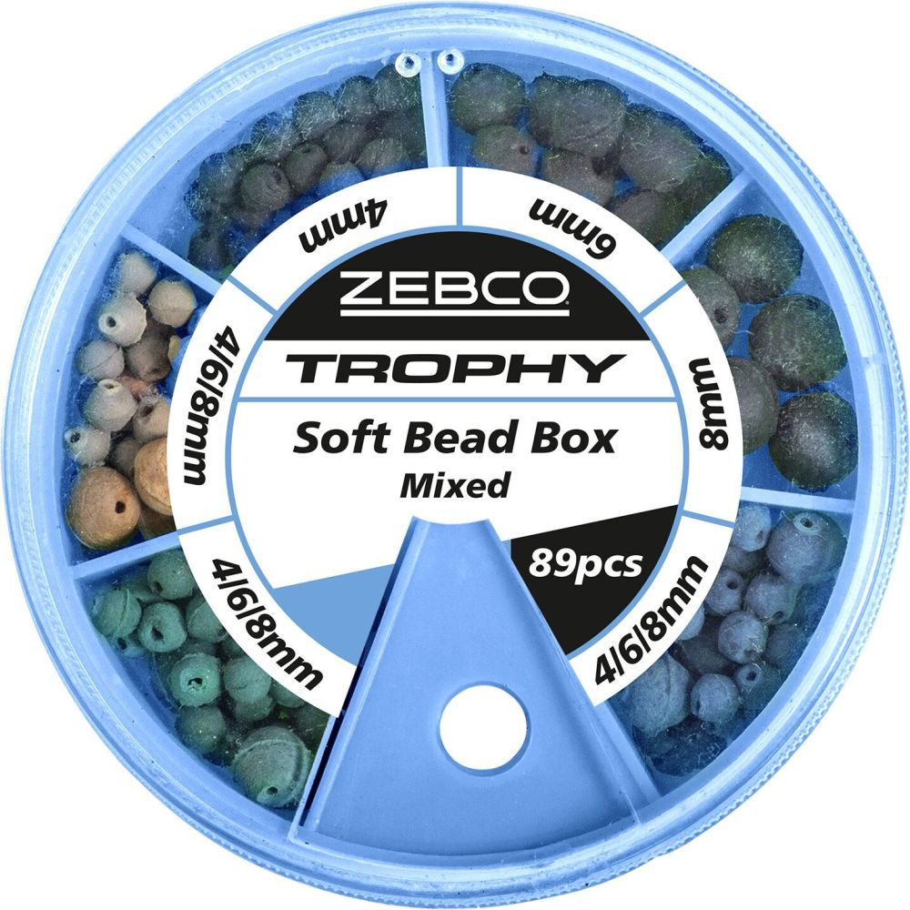 Zebco kuličky trophy soft bead box mixed 89 ks