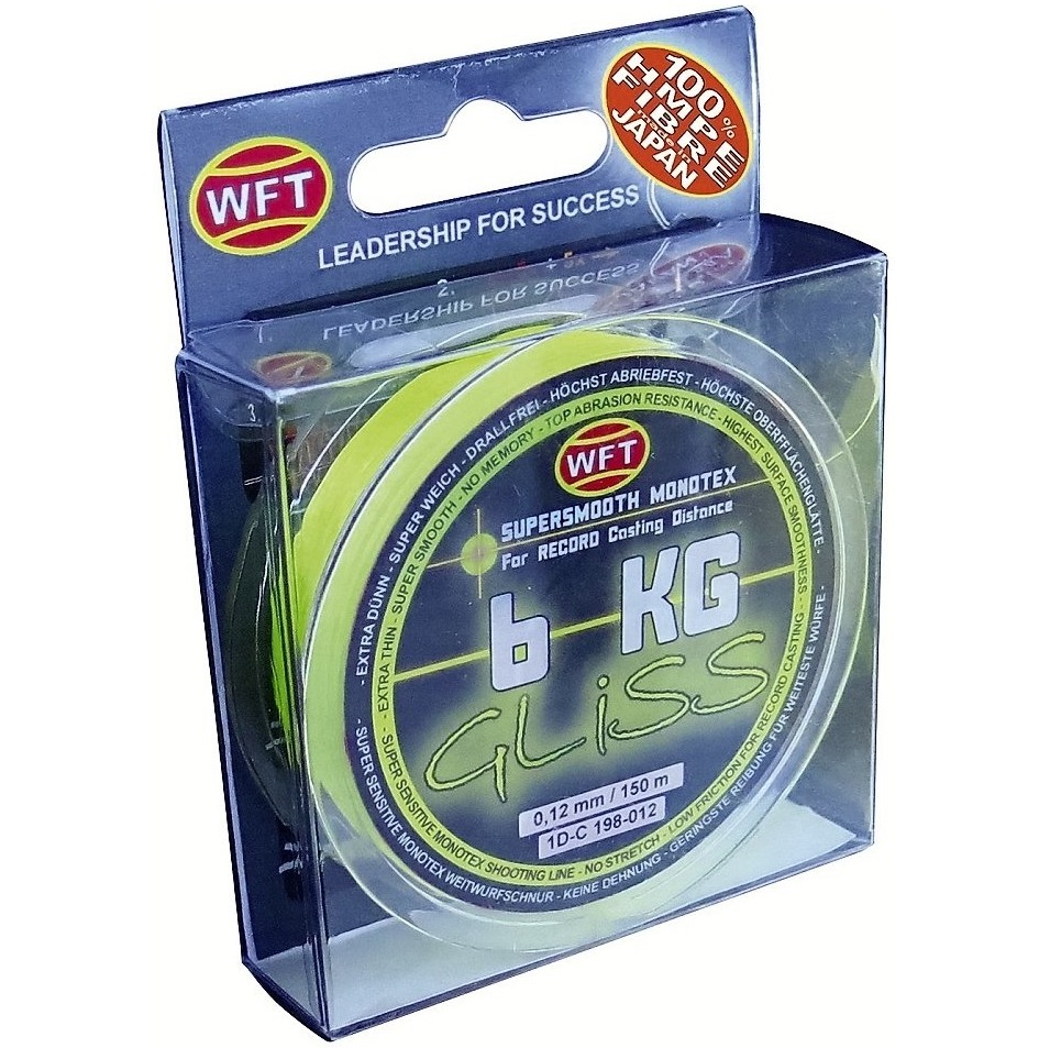 Wft šňůra gliss kg žlutá 150 m - 0,18 mm 11 kg