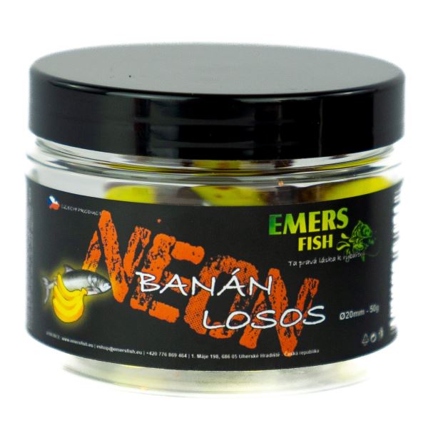 Emersfish Boilie Neonky Banán Losos 50 g