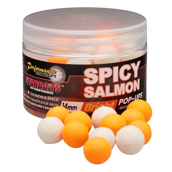 Starbaits Plovoucí Boilie Bright Fluo Pop Up Spicy Salmon 50 g