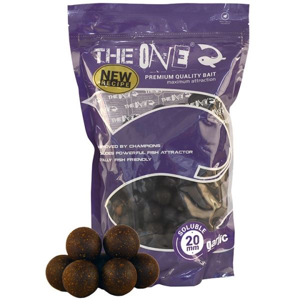 The One Boilies Rozpustné Purple Soluble Krab Borůvka 1 kg