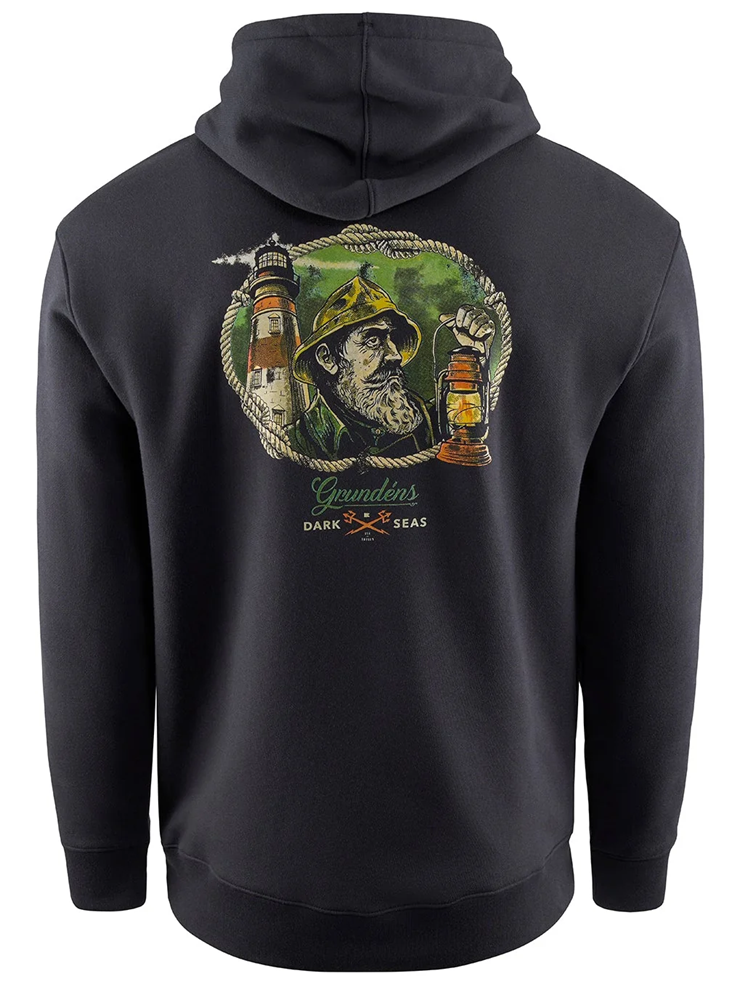 Grundéns mikina dark seas x grundens watchman hoodie black - xl