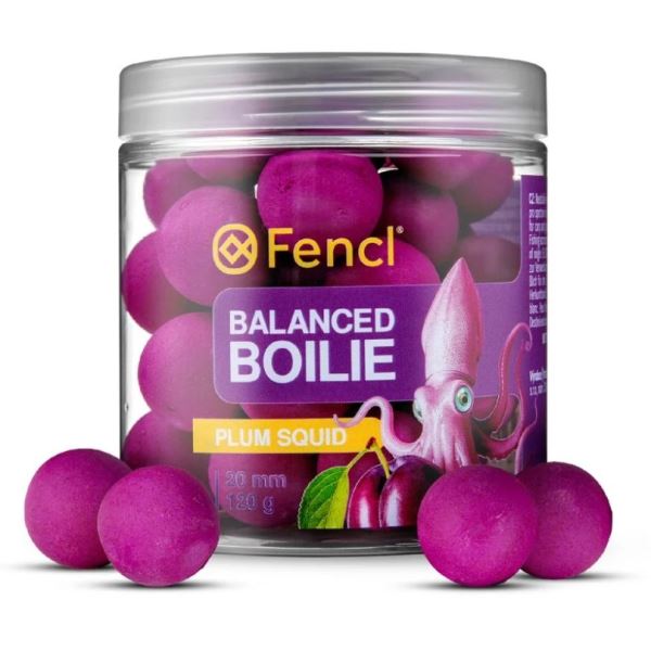 Fencl Vyvážené Boilie Balanced Plum Squid 120 g 20 mm