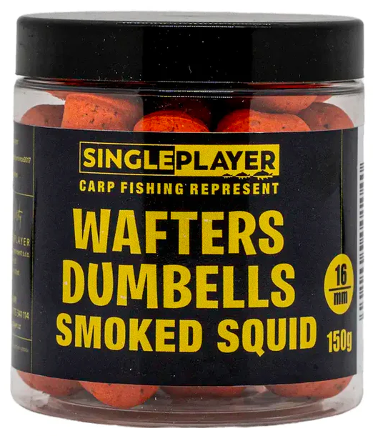 Levně Singleplayer wafters dumbells smoked squid 150 g 16 mm