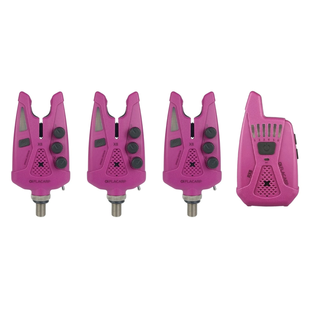 Levně Flacarp sada signalizátorů x8+rx8 3+1 speciální barevná edice - fialová