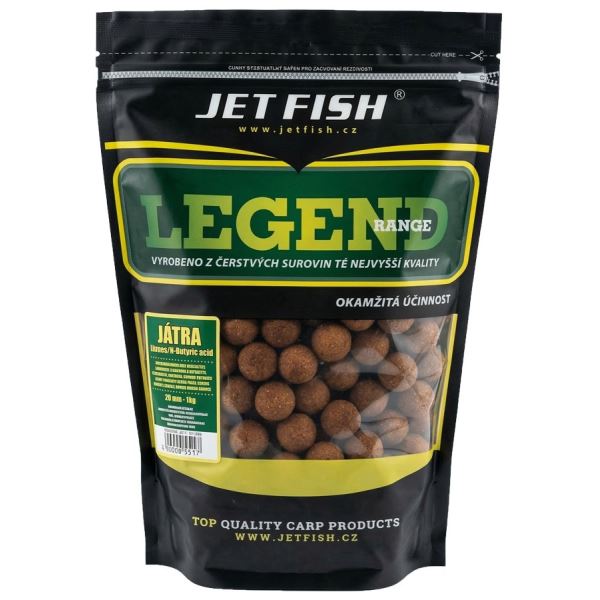 Jet Fish Boilie Legend Range Játra Ananas N-Butyric