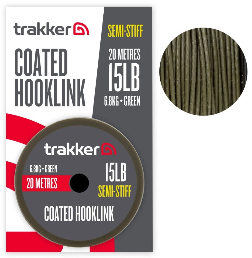 Trakker návazcová šňůra semi stiff coated hooklink 20 m - 15 lb 6,8 kg