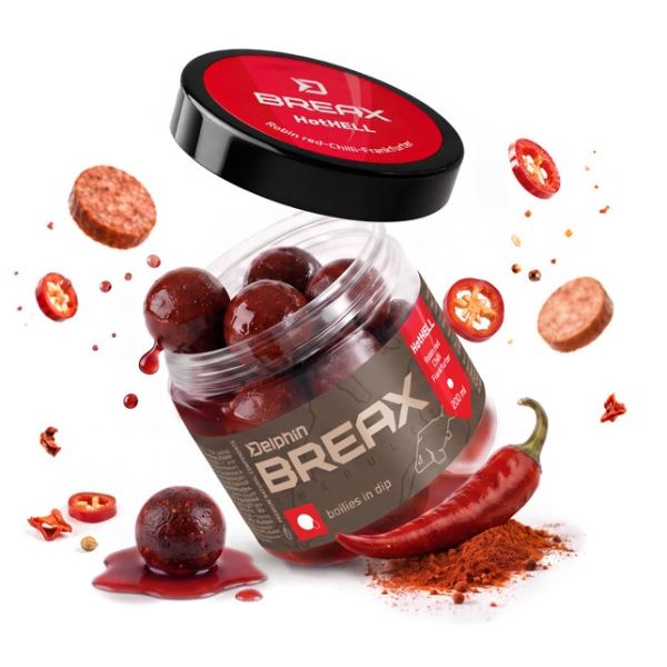 Delphin Boilies V Dipu BreaX HotHELL Robin Red Chilli Fr.Klobása 200 ml