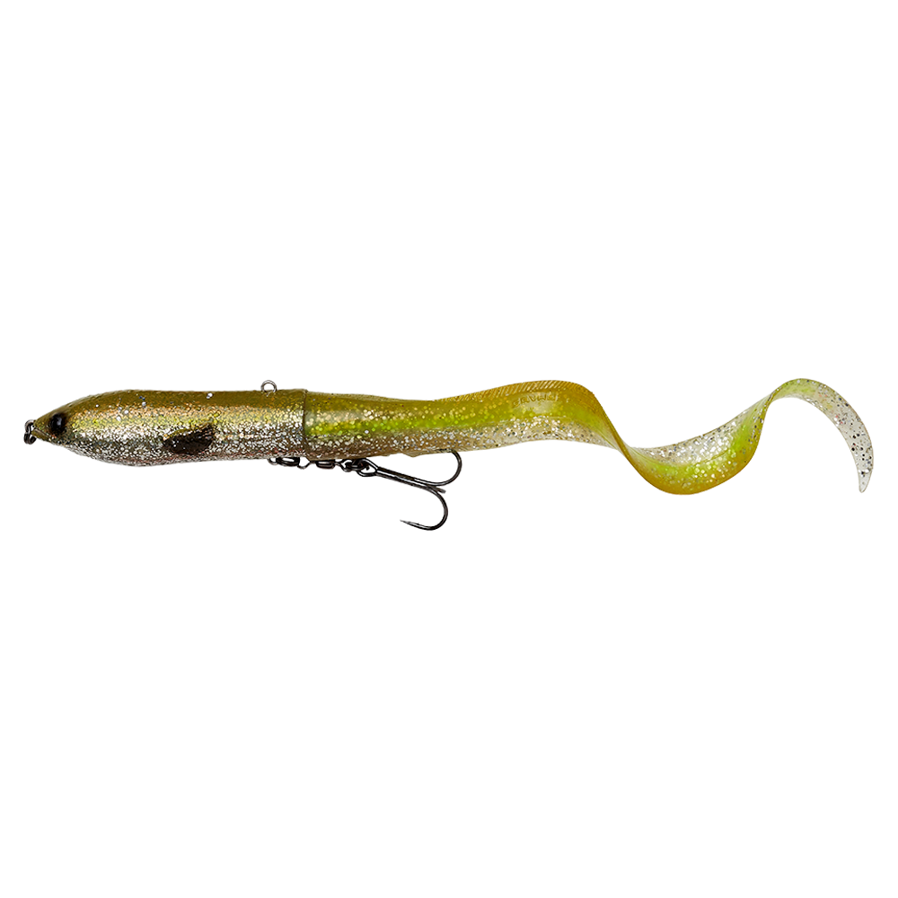 Levně Savage gear 3d hard eel slow sinking green silver ayu 17 cm 50 g