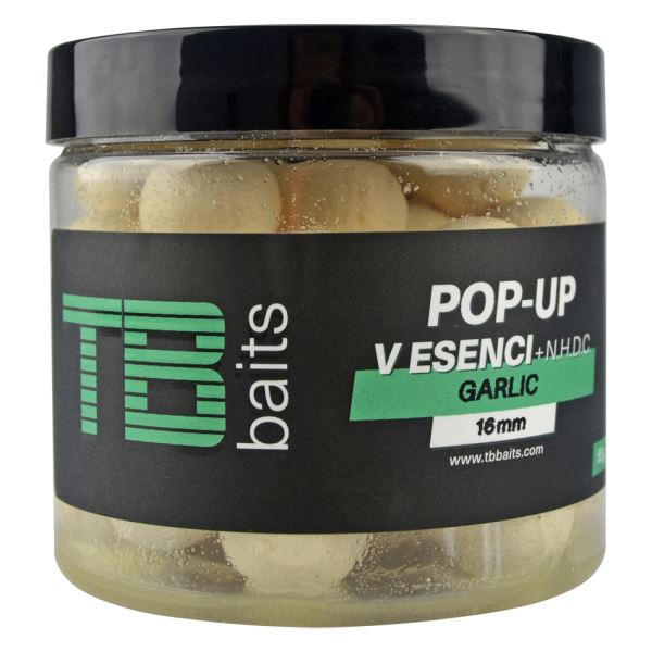 TB Baits Plovoucí Boilie Pop-Up White Garlic + NHDC 65 g