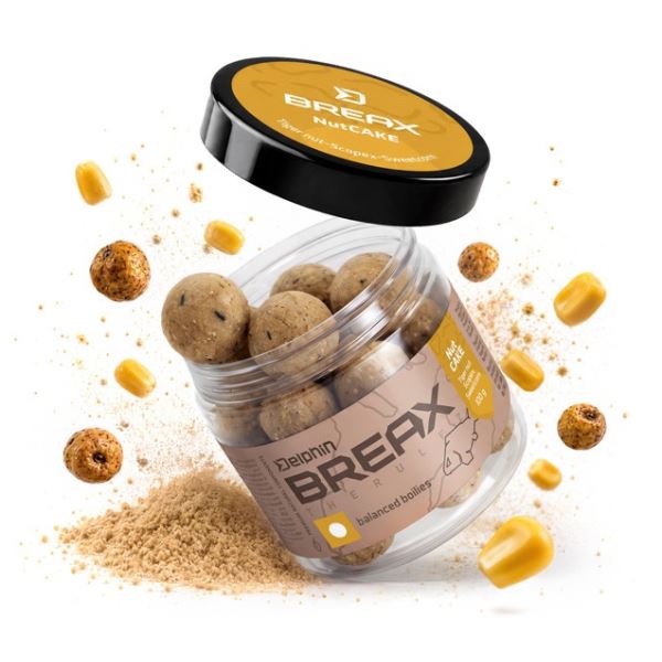 Delphin Vyvážené Boilies BreaX NutCAKE Tygří Ořech Scopex Kukuřice 100 g