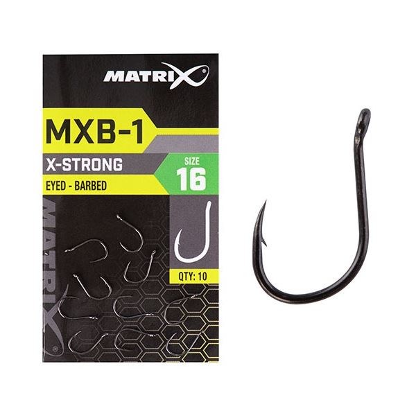 Matrix Háčky MXB-1 Barbed Eyed End Black Nickel 10 ks
