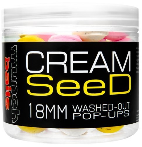 Levně Munch baits plovoucí boilies pop-ups washed out cream seed 200 ml-18 mm