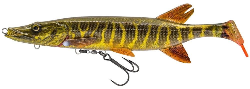 Savage gear gumová nástraha 3d pike shad slow sinking clear pike 20 cm 65 g