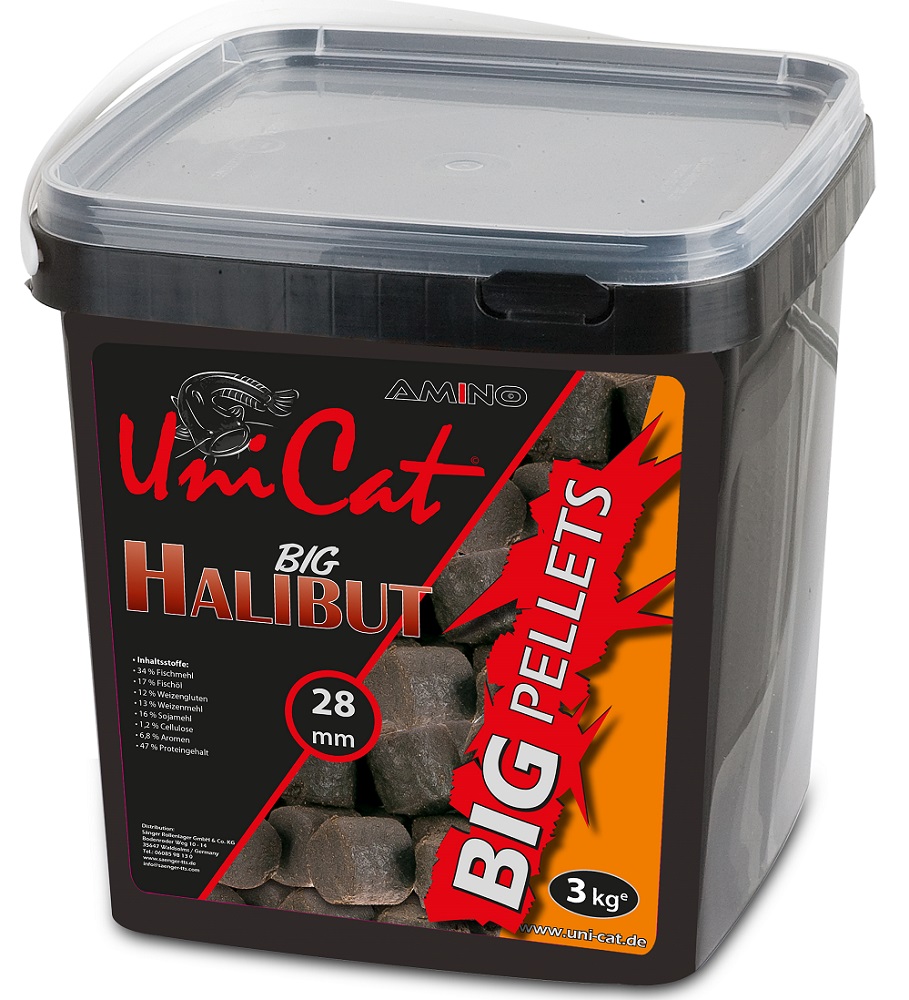 Uni cat pelety halibut big pellets 3 kg - 28 mm