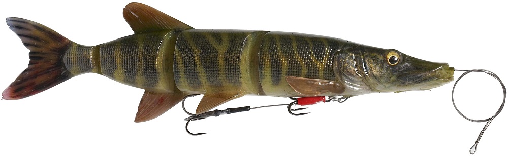 Savage gear gumová nástraha 4d line thru pike striped pike-25 cm 105 g