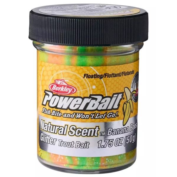 Berkley Těsto Na Pstruhy Natural Glitter Troutbait Banana 50 g