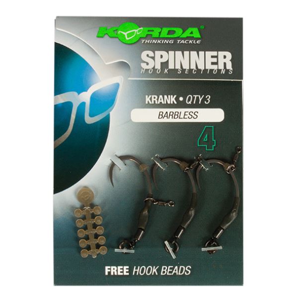 Korda Háčky Spinner Hook Sections Krank Barbless