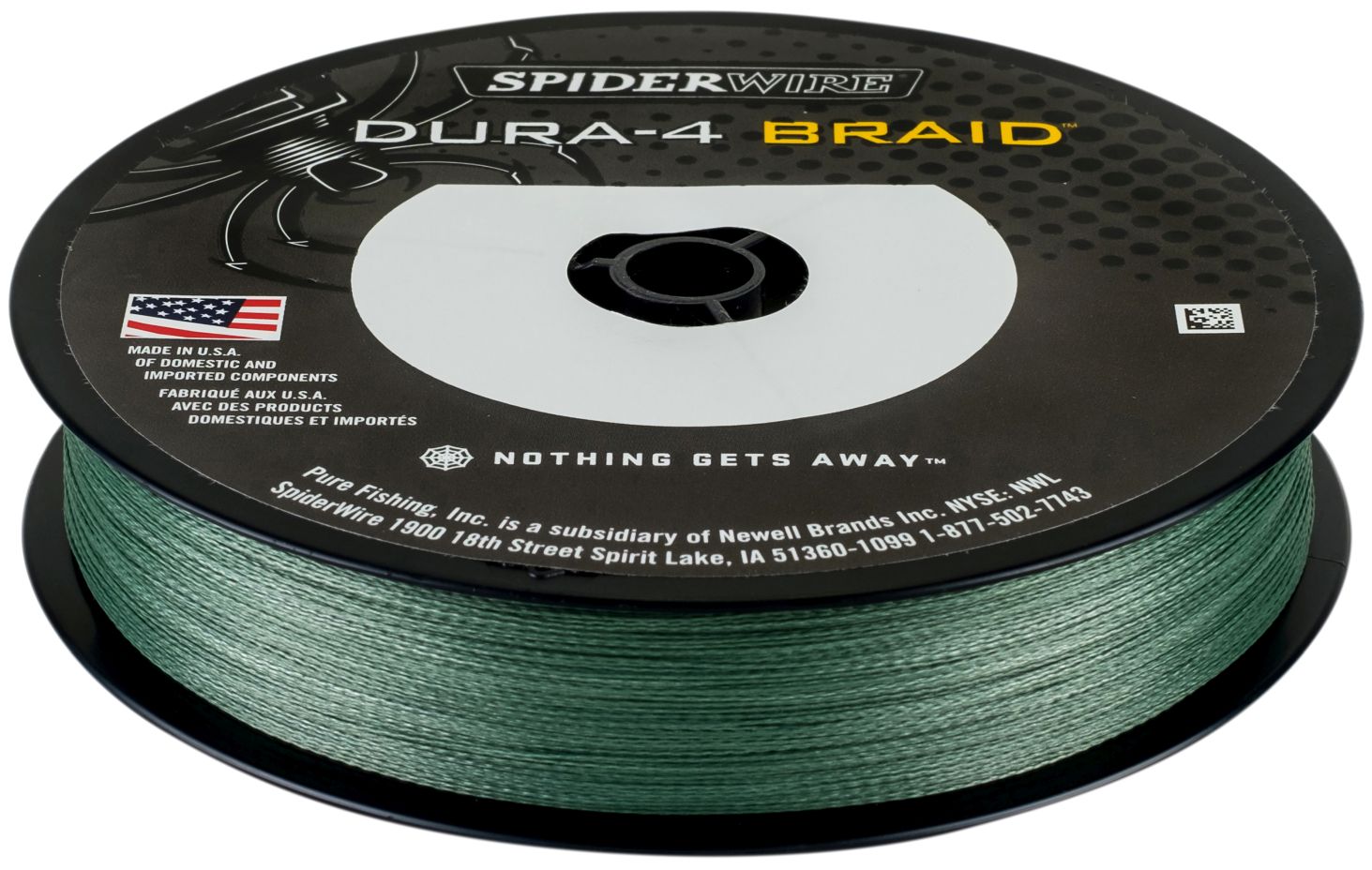 Levně Spiderwire splétaná šňůra dura4 300 m green-průměr 0,25 mm / nosnost 23,2 kg