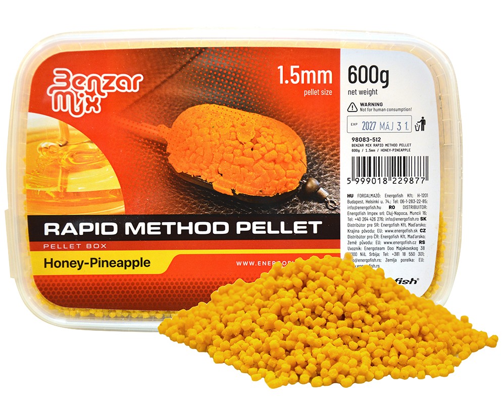 Benzar mix pelety rapid method pellet 1,5 mm 600 g - mango kyselina máselná