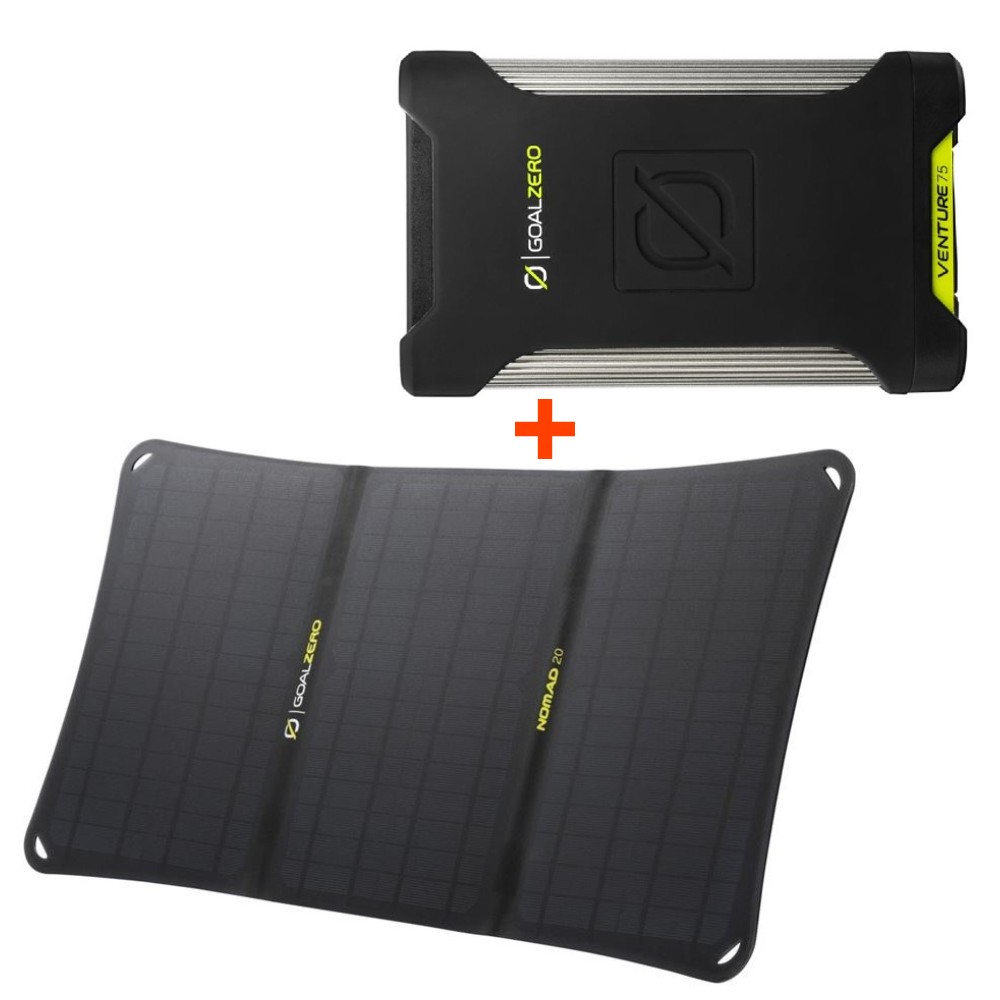 Levně Goal zero set powerbanka venture 75 + solární panel nomad 20